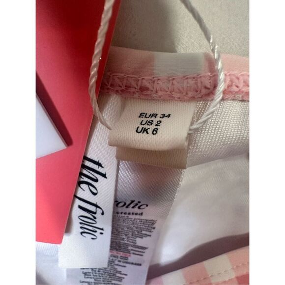 The Frolic x Lyds Butler Pollenca, ASOS, high waist bikini bottoms in pink gingh - Picture 6 of 11